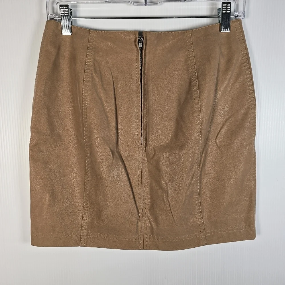 NWOT Free People Womwn's Modern Femme Vegan Suede Mini Skirt Size 4 Edgy Boho
